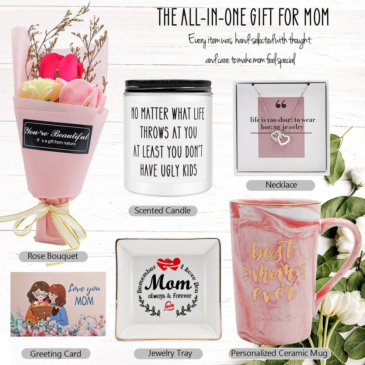 Gifts for Mom from Daughter, Son, Kids - Mothers Day Gifts, Birthday G