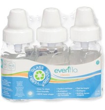 Evenflo 3 Pack Classic Glass Baby Bottles 4-Ounce New