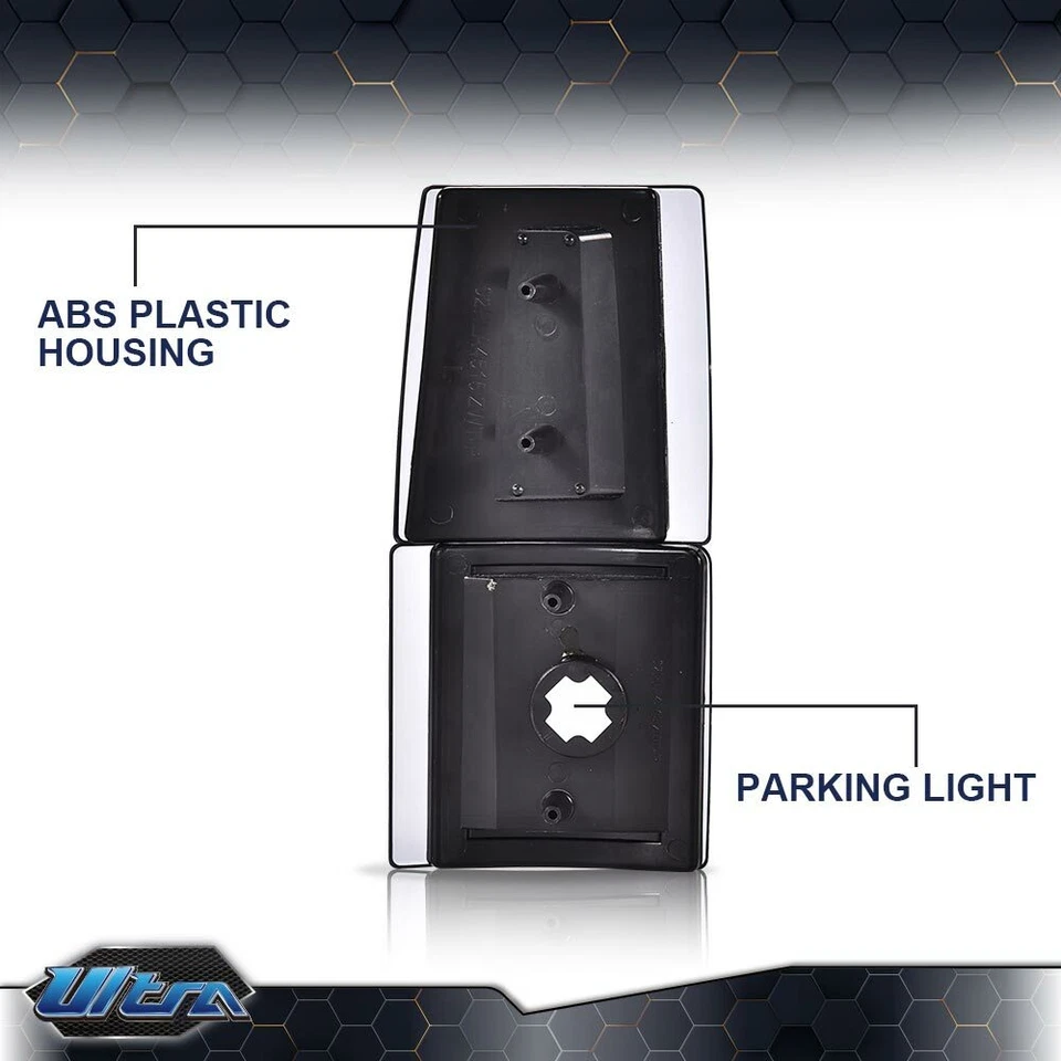 Lámparas marcadoras laterales de señal de esquina negras aptas para Chevy CK C10 1500 2500 3500 Tahoe Foto 4 de 4