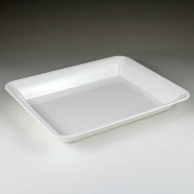 Plastic Tray - White Rectangular Serving Tray