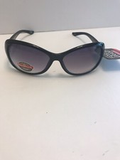 Foster Grant Women Fashion Sunglasses BLK W/ Gold On Side UVA UVB Protection