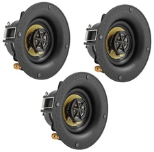 3 Pack - TDX 3" 2-Way In Ceiling Home Theater Audio Speaker Flush Mount White
