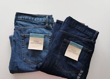 M&S Straight Fit, Non-Stretch Denim Jeans, 2 Colours, W34,W36