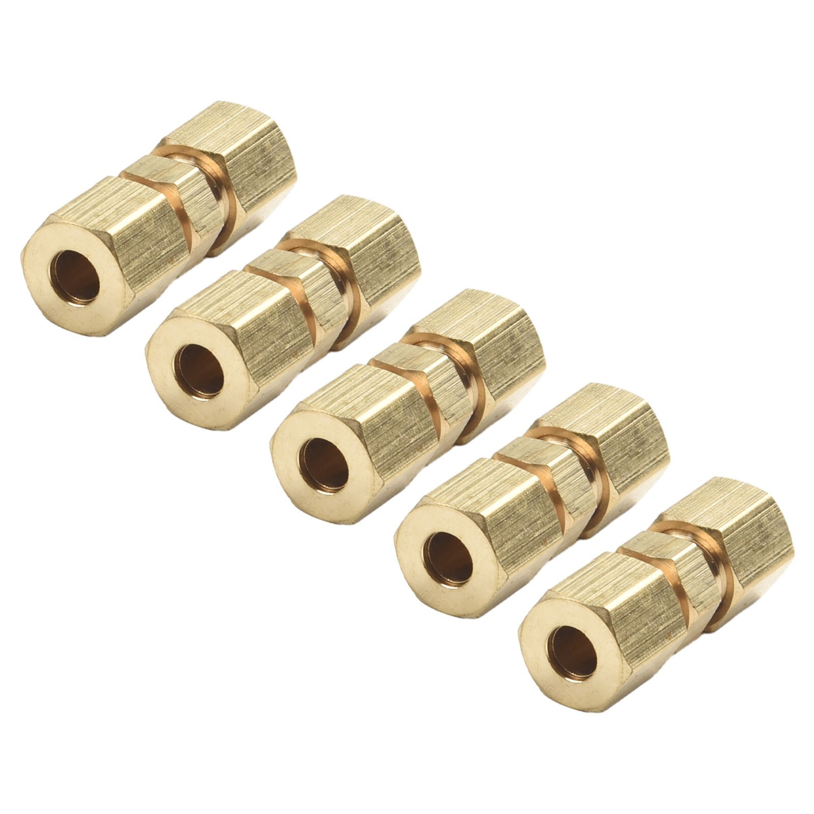 Reliable Hydraulic Brake Line Connectors 5pcs Brass Compression