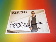 Robin Schulz DJ  signiert signed autograph on postcard Autogramm in person