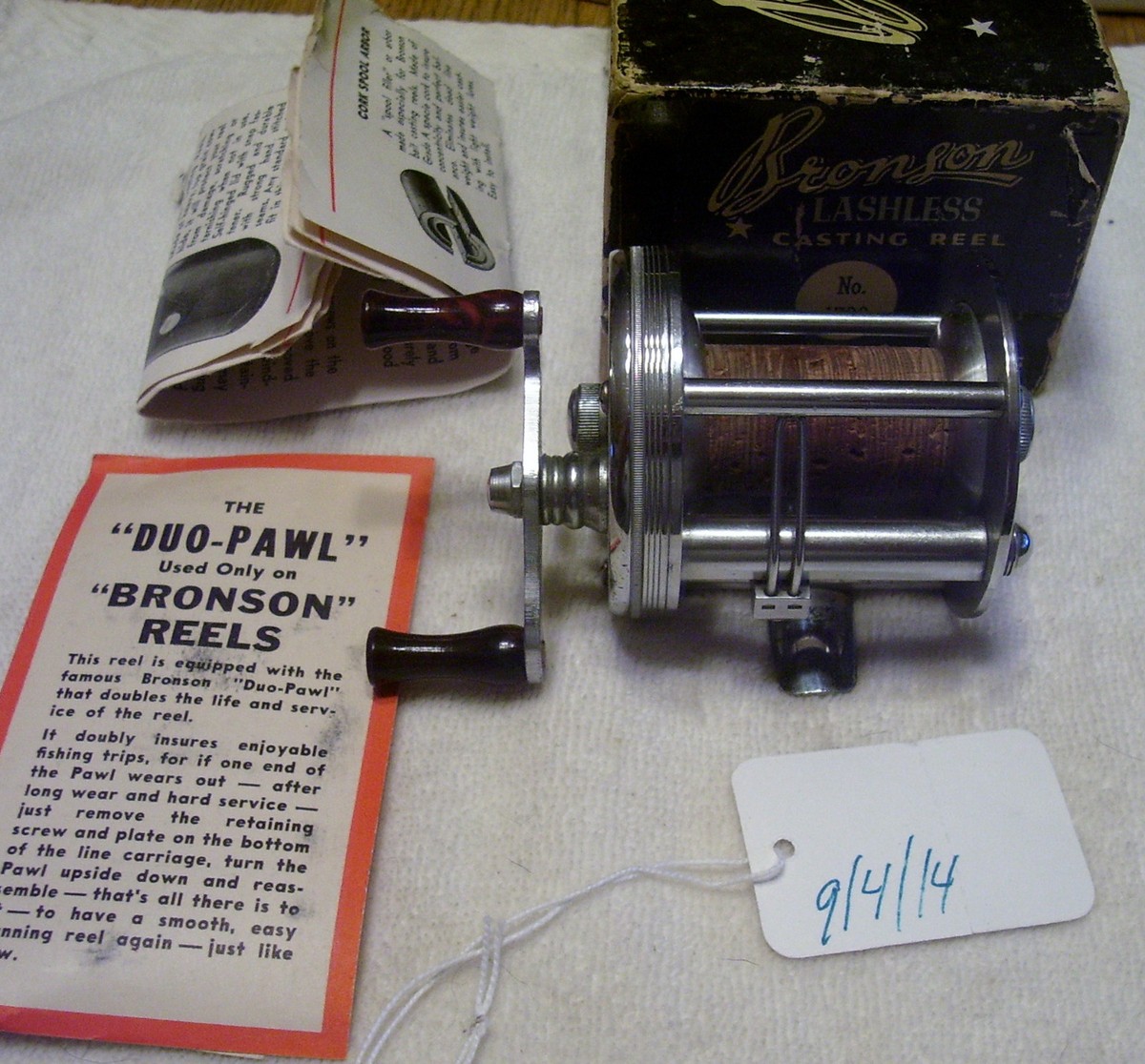 BRONSON LASHLESS 1700 REEL 9/04/14 NEAR MINT IN BOX READ DESC | eBay