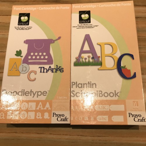 CRICUT ALPHABET FONT CARTRIDGE bundle doodletype Plantin Schoolbook, eBay