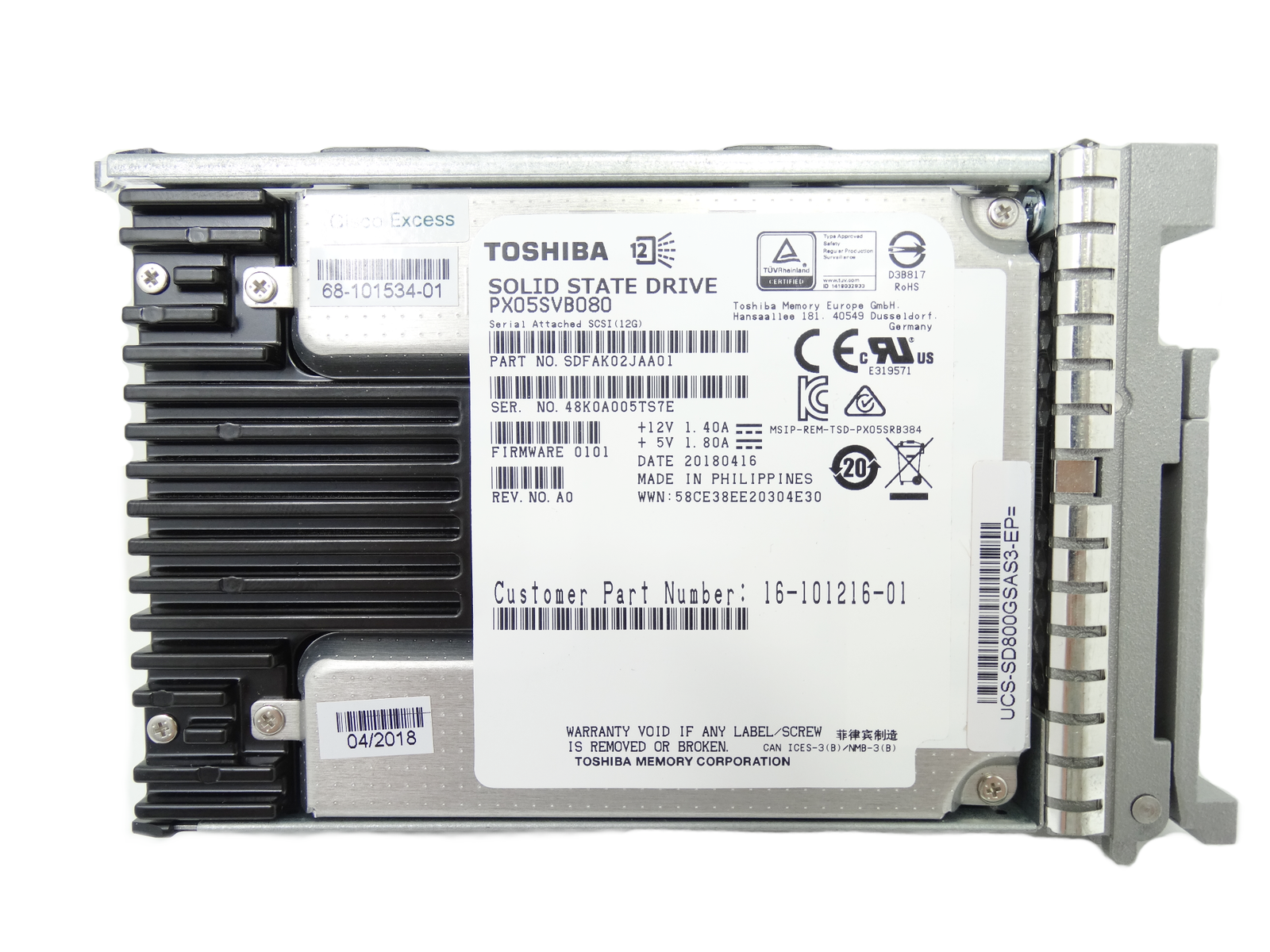 UCS-SD800GSAS3-EP Cisco Enterprise Performance 800GB MLC SAS 12GBPS 2.5 ...