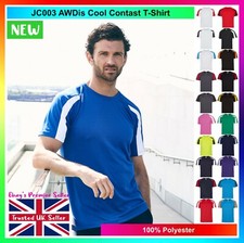 AWDis Cool CONTRAST WICKING T-SHIRT - 100% Polyester Training Shirt - Sports Top