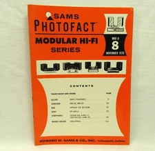 Sams Photofact Modular Hi-Fi Repair Manual MHF-8 November 1970