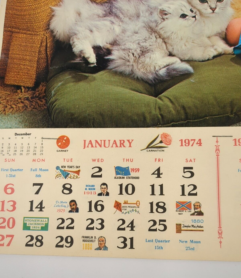 3 Vintage North Dakota Calendars Bottineau Kramer Drug Food Bakery Kids