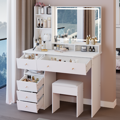 modern dressing table vanity Modern Makeup Vanity Table Latitude Run Color: Green