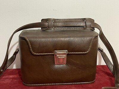 SLR-1600 Leather Case Storage Carry  Shoulder Bag 10×6×5'' With Strap USA