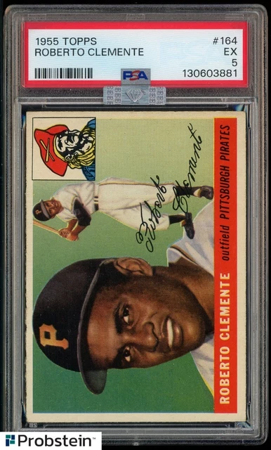 1955 Topps #164 Roberto Clemente RC Rookie PSA 5 Centered MBA SILVER DIAMOND