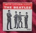 RARE!! BEATLES NEAR MINT- SLEEVE & VINYL "She Loves You" 1964 CRISP LIKE-NEW!