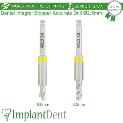 Dental Integral Stopper Accurate Drill Ø2.5mm Stainless Steel Dentistry Tool