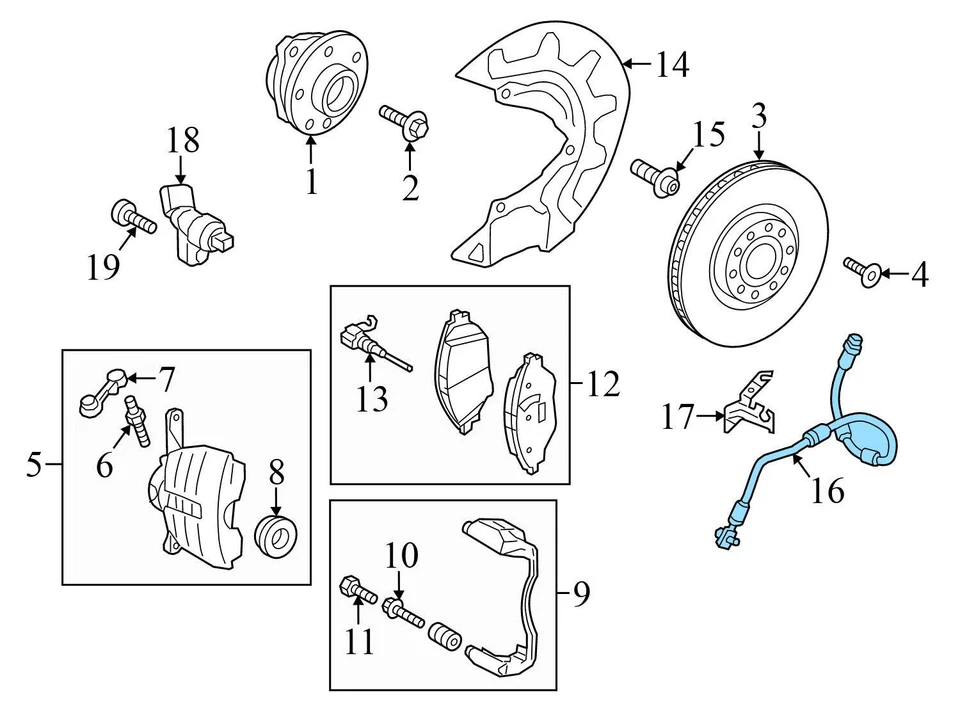 VW E-GOLF 2015-2020 - Manguera de freno delantero / línea 5Q0611701C Foto 3 de 4