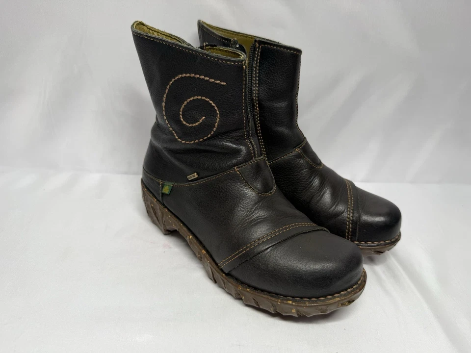 El Naturalista 女式 Gore-Tex 皮革中筒靴黑色 36 码  — 第 3/4 张图片