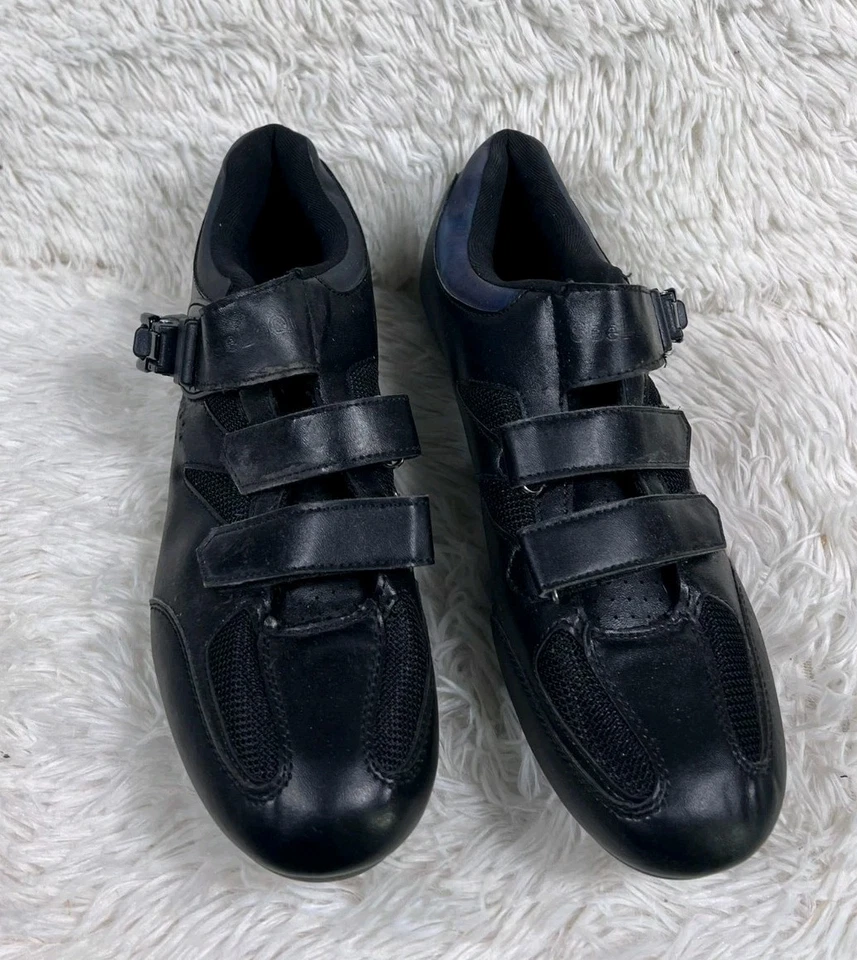 SeeLeQier Unisex Ciclismo Bicicleta Zapatos Talla 45 Mujer’s 13 Hombre’s 10.5 Negro Sin Picos Foto 2 de 4