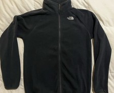 The North Face Heather Blue Boys Full Zip Jacket M 10 12 Fleece Knit Coat Youth