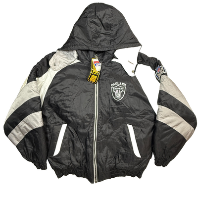 Vintage Las Vegas Oakland Raiders Jacket Men XXL Black Detachable