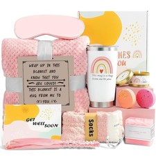 Get Well Soon Care Package for Women, 12 Pcs Deluxe Self-Care Gift Box with P...