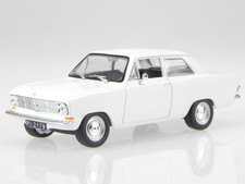 Opel Kadett B 2-door white diecast modelcar in showcase 1:43