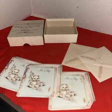 It s A Boy 1939 3 Birth Announcements W/Orig. Envelopes Box -Greeting Card