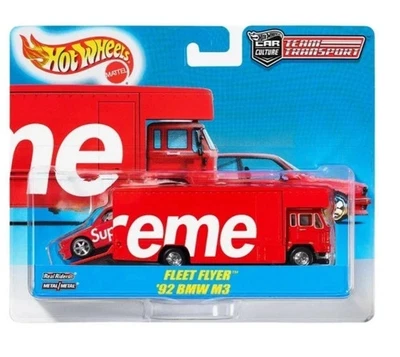 Supreme Hot Wheels Fleet Flyer 1992 BMW M3 Red Team Transport Limited NEW - Image 1 of 2
