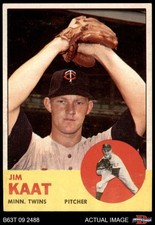 1963 Topps #165 Jim Kaat Twins HOF 6.5 - EX/MT+