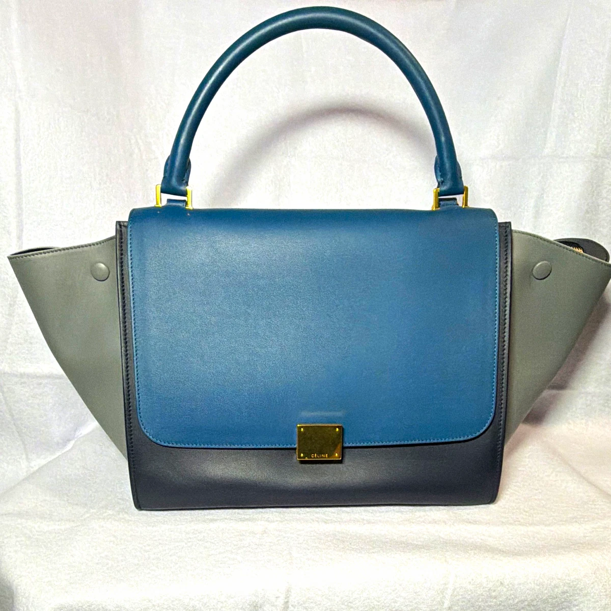 CELINE Trapeze Turn Lock Women's Leather Exterior Bags & Handbags