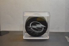 Cedric paquette tampa bay lightning autographed official hockey game puck #34 nh