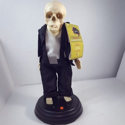 Gemmy Grave Raver Skeleton error tag Hey Baby Drop it music dances 2013 READ