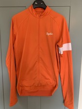 Rapha Core Full Zip Long Sleeve Cycling Jersey Orange M