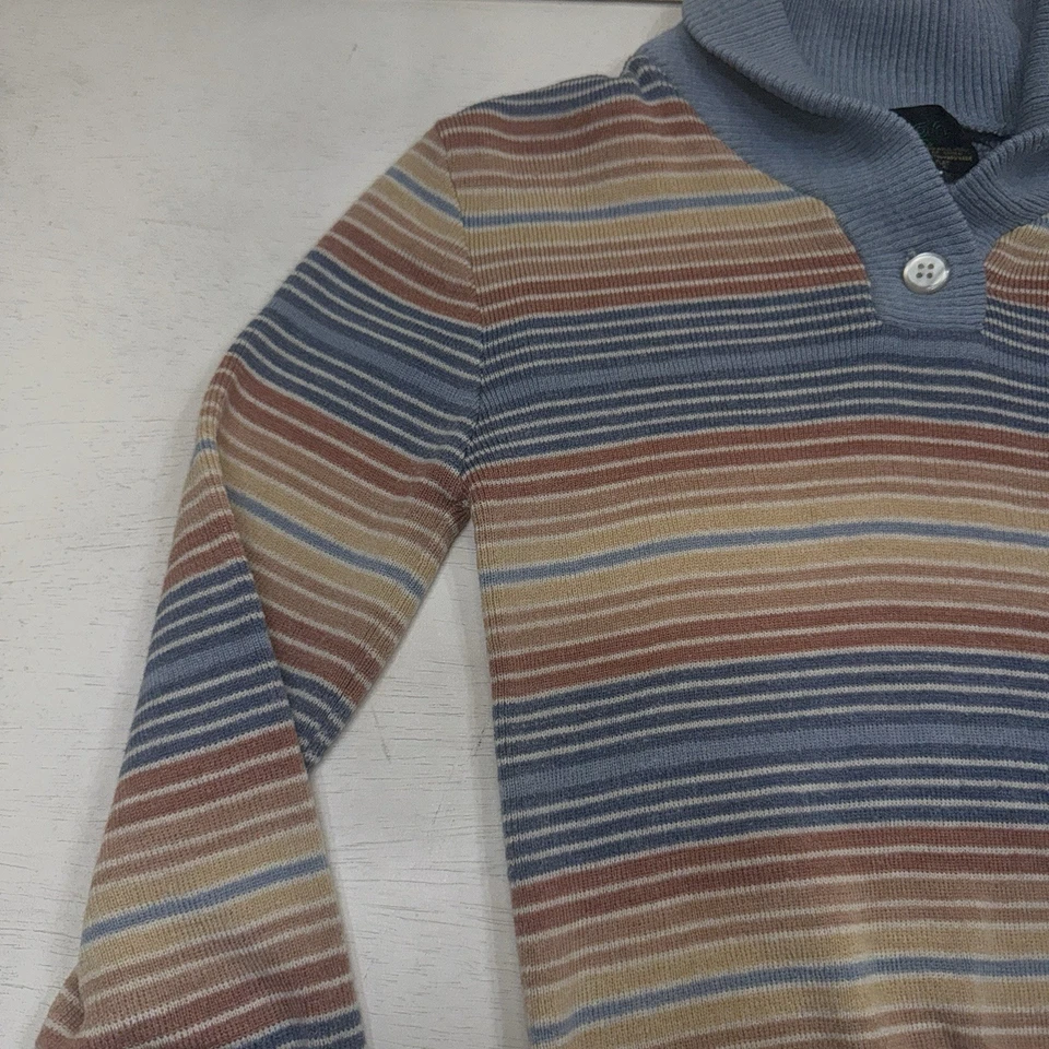 Suéter Vintage Chego International Mujer Rayas Años 70 Cuello Manga Larga Foto 4 de 4