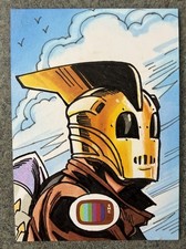 Tarjetas de sábado por la mañana SMC The Rocketeer 1/1 AP boceto de prueba de artista por Tim Shinn