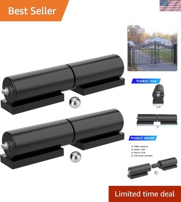 Durable 7'' Heavy Duty Gate Hinges - 900 lbs Capacity, Quick Install 2 Pack