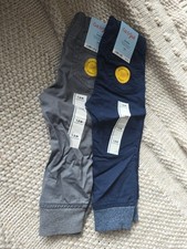 Cat Jack Jogger Pants Set Of 2 Navy Blue Gray Flex Drawstring Boys 18 M NEW