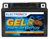 Electronicx YTZ14S GEL Motorradbatterie 12V 12Ah ▶ Wartungsfrei ✓ Motorrad Rolle