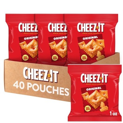 Cheez-It Cheese Crackers, Baked Snack 1 Ounce (Pack of 40), Original 