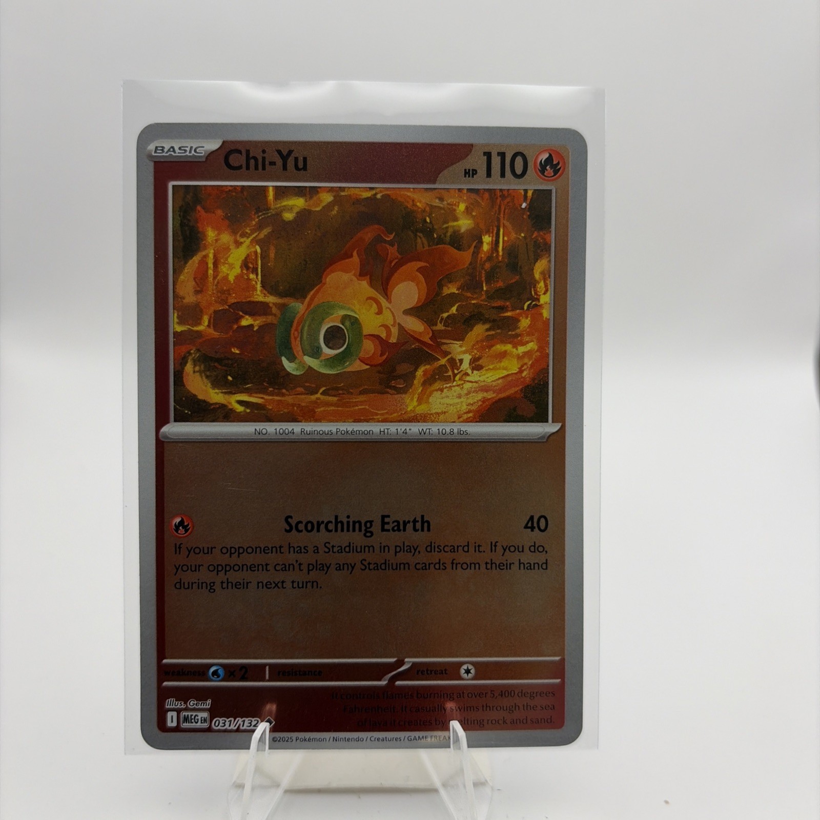 Pokemon 2025 ME01: Mega Evolution Chi-Yu 31/132 Reverse Foil