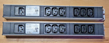 LOT of 2x Emerson Knurr DI-Strip Euro-Connector 6 Outlet Power Strip 240V 10A