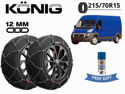 Schneeketten Konig 12MM Für Fiat Ducato Ab Jahr 2006- 215/70R15 Gr 227 XG12PRO