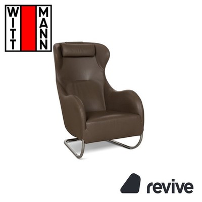 Wittmann Jolly Leather Armchair Brown Cantilever