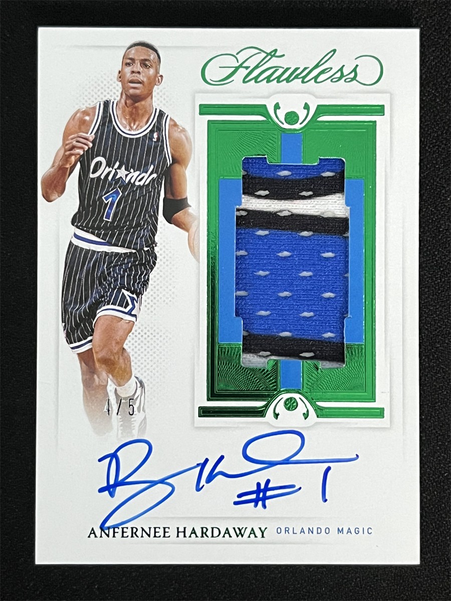 2020-21 Panini Flawless Anfernee Hardaway Emerald Vertical Patch Auto Magic /5
