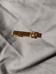 USMC Marine Corps Tie Clasp - Gold Tone