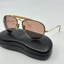 VTG RAY-BAN Bausch Lomb 58 14 135 OUTDOORSMAN Gold Aviator w/Case FRAMES ONLY