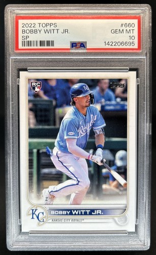 2022 Topps Bobby Witt Jr. Variation Rookie SP RC VAR #660d Royals PSA 10