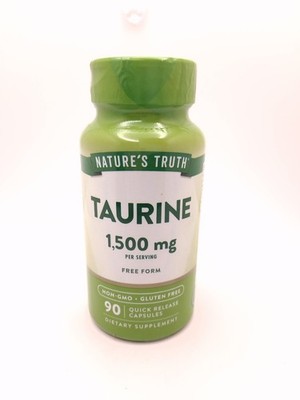 Taurine Supplement | 1500Mg | 90 Capsules | Non-Gmo & Gluten Free Expires 3/2027