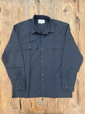 Carhartt WIP Long Sleeve Field Shirt Size XL Black In Used Condition